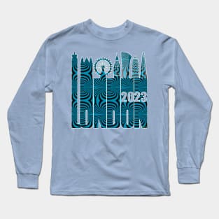 London Skyline 2023 - Optical Wormhole Long Sleeve T-Shirt